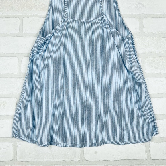 Hollister Blue White Striped Sleeveless Embroidered Tank, Light, Size Small - Picture 8 of 9